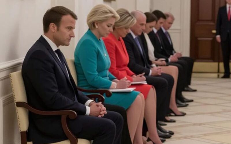 imagine falsa cu liderii europeni la casa alba
