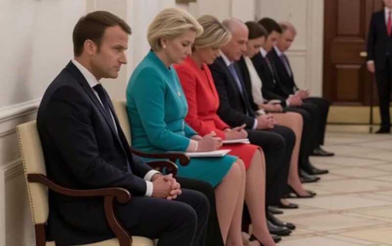 imagine falsa cu liderii europeni la casa alba