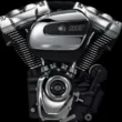 imagini cu un motor v twin pe un fundal negru