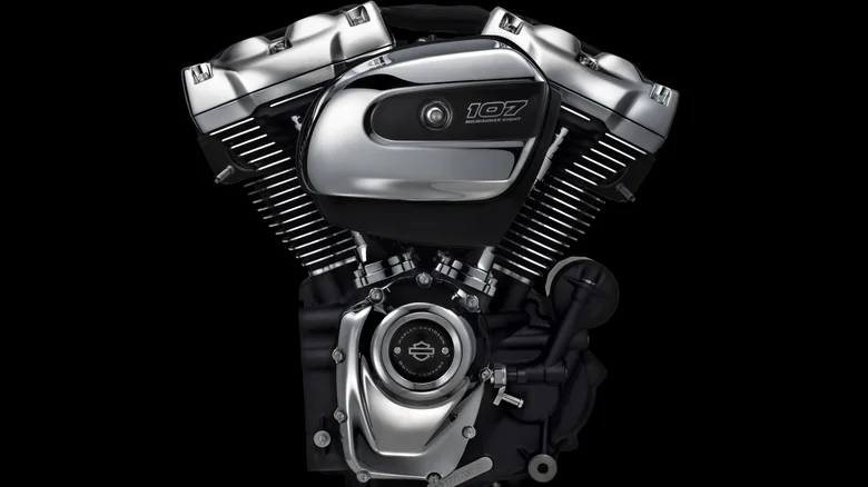 imagini cu un motor v twin pe un fundal negru