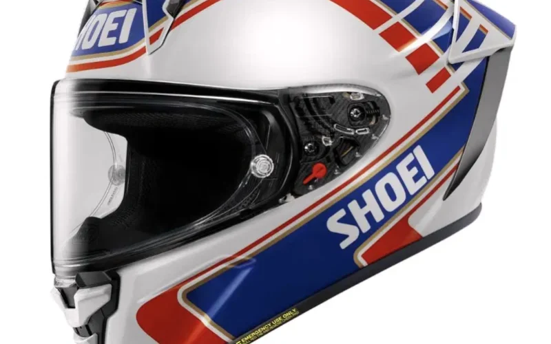 casca moto de curse tricolora editie limitata