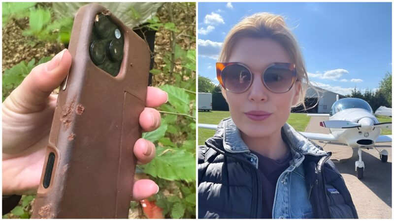 colaj foto cu imaginile unei proprietare de smartphone si telefonul sau