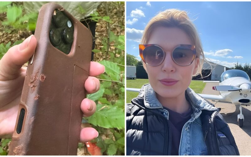 colaj foto cu imaginile unei proprietare de smartphone si telefonul sau