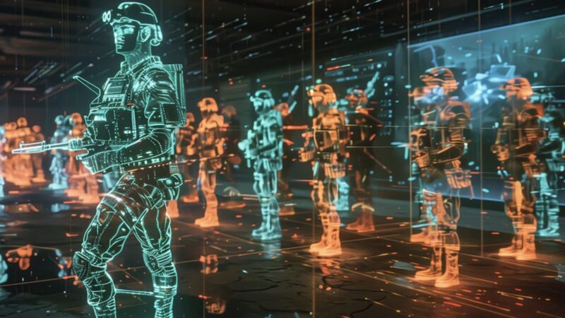 mai multi soldati in cadrul unui joc de wargaming