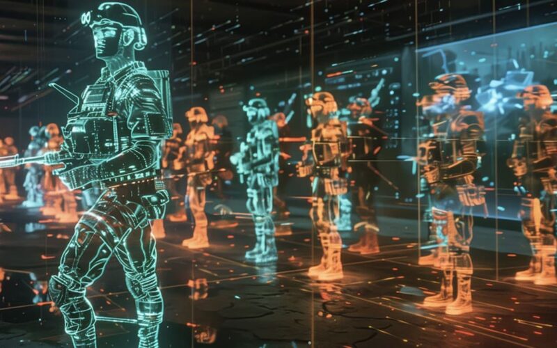 mai multi soldati in cadrul unui joc de wargaming