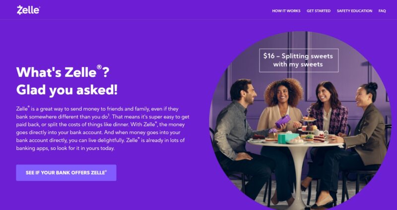 captura de ecran de pe site-ul zelle