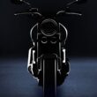 schita motocicleta cu far rotund