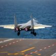 Lansare electromagnetică a aunui avion de vânătoare de pe portavionul chinez Fujian