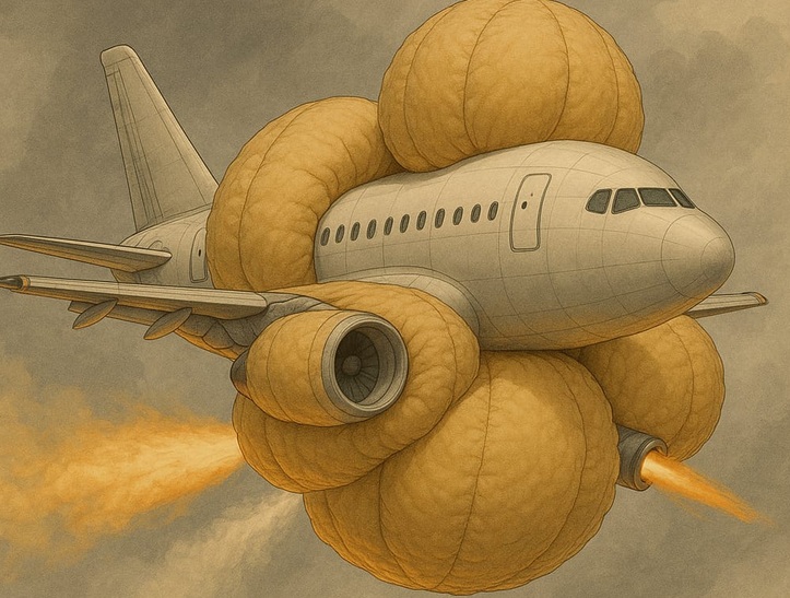 Proiectul Rebirth propune airbaguri tip popcorn pentru avioane