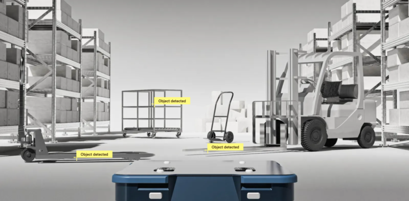 un mediu industrial vazut din perspectiva unui robot