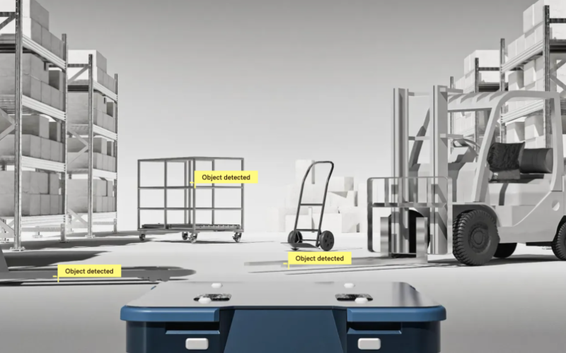 un mediu industrial vazut din perspectiva unui robot