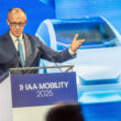 Friedrich Merz, cancelarul Germaniei vorbind la IAA Munchen 2025