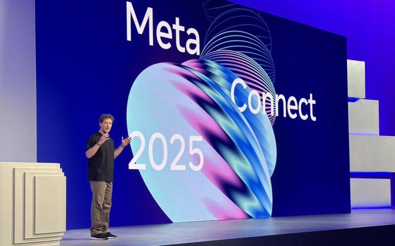 CEO-ul Meta, Mark Zuckerberg, în timpul evenimentului Meta Connect 2025