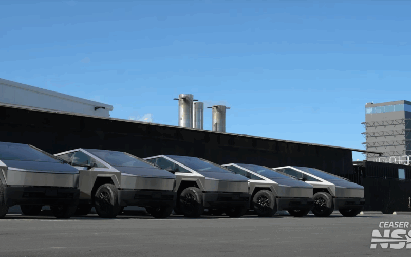 camionete Cybertruck parcate
