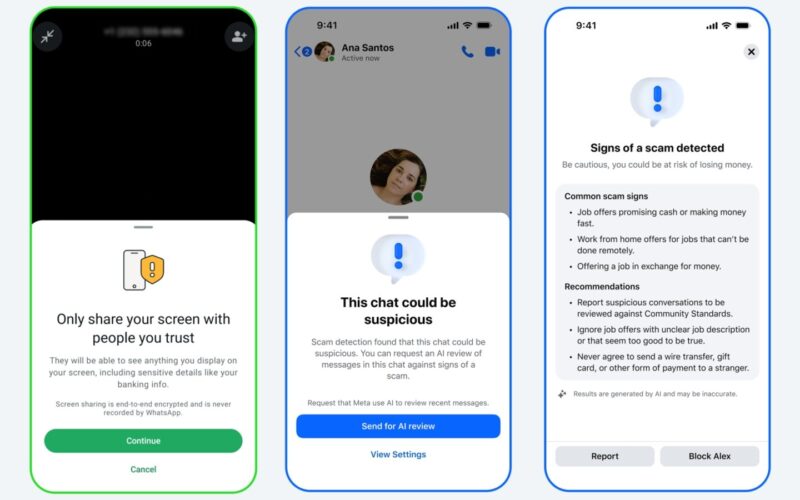 Meta a lansat noi instrumente anti-înșelătorie pentru WhatsApp și Messenger