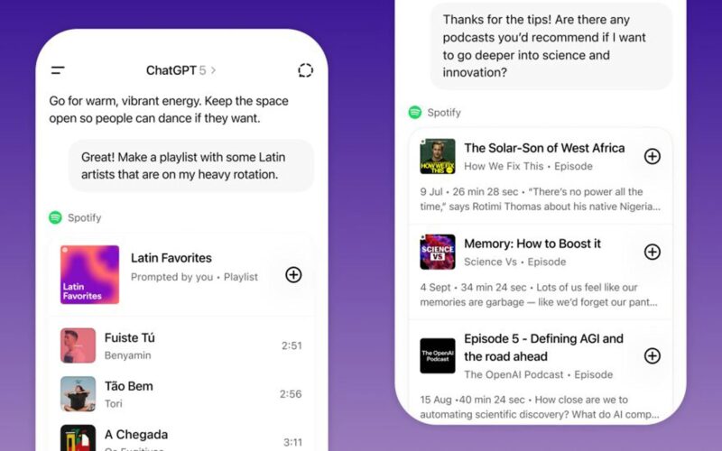 Acum se poate utiliza Spotify și ChatGPT împreună, Spotify și alte aplicații se pot conecta la ChatGPT