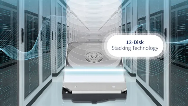 Toshiba promovează tehnologia de stivuire a 12 discuri într-un HDD, o premieră în industrie