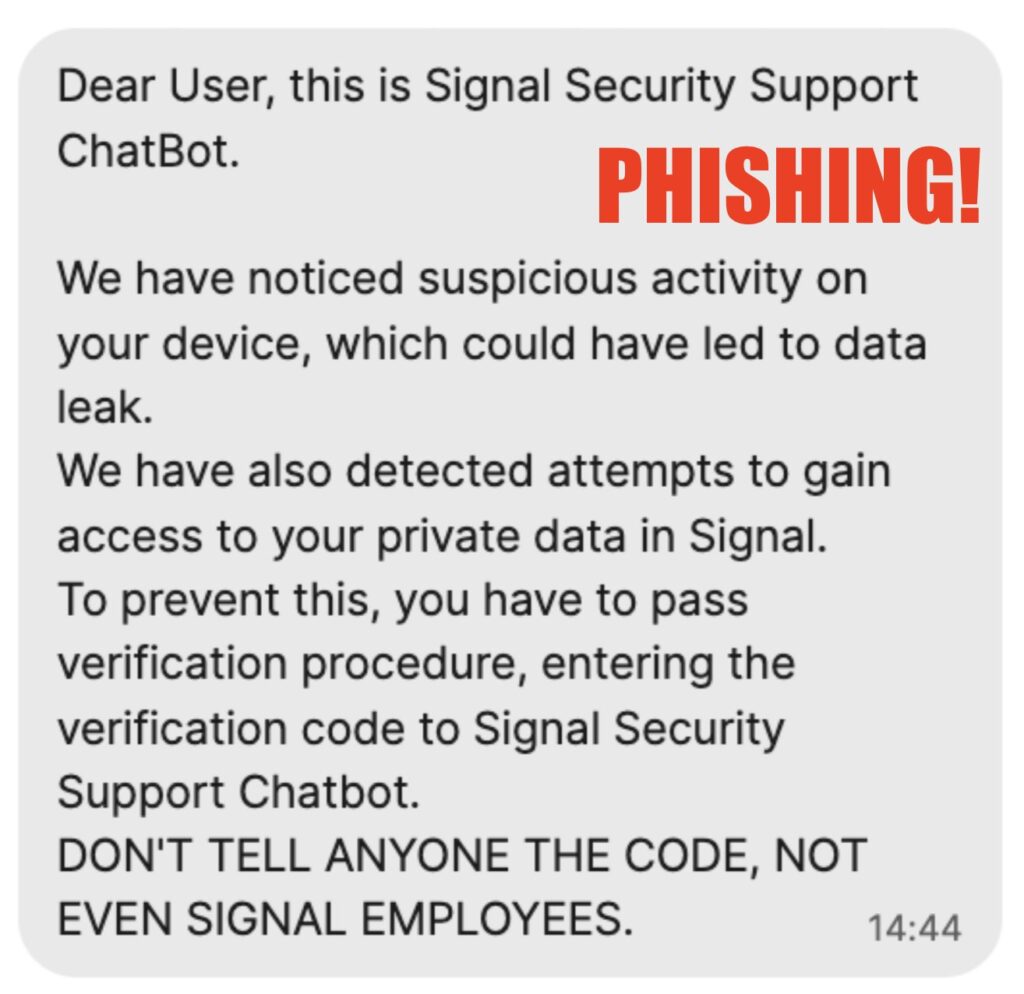 Un atac de phishing vizează utilizatorii Signal cu mesaje false de asistență cu scopul deturnării conturilor