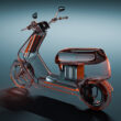 concept scuter futurist cu motor integrat in roata spate