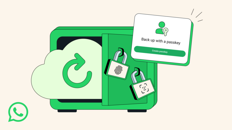 WhatsApp adaugă protecție cu passkey pentru backup-urile criptate end-to-end