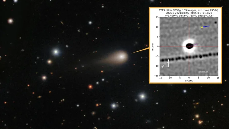 imagini cu cometa 3I/ATLAS