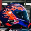 casca moto multicolora