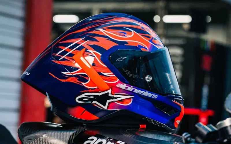 casca moto multicolora