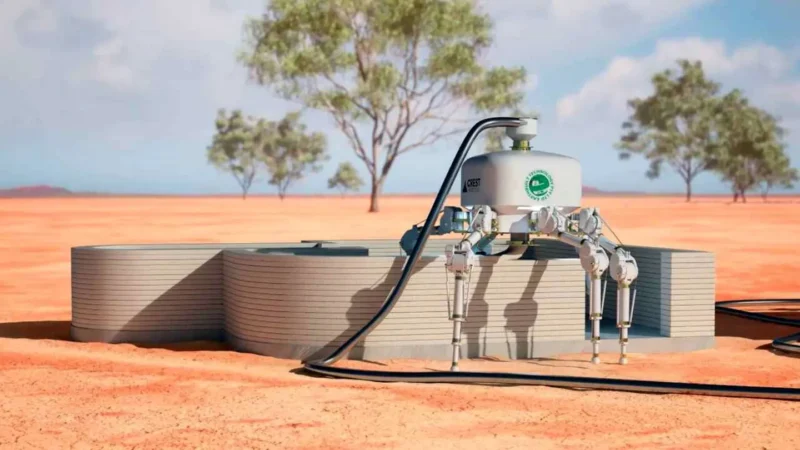 robot constructor de case in actiune