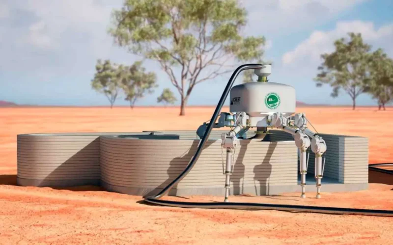 robot constructor de case in actiune