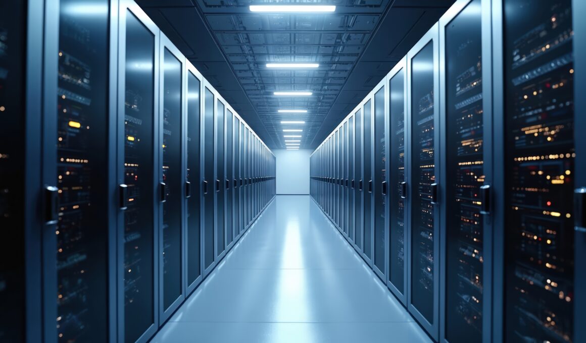 o camera cu servere dintr-un data centre