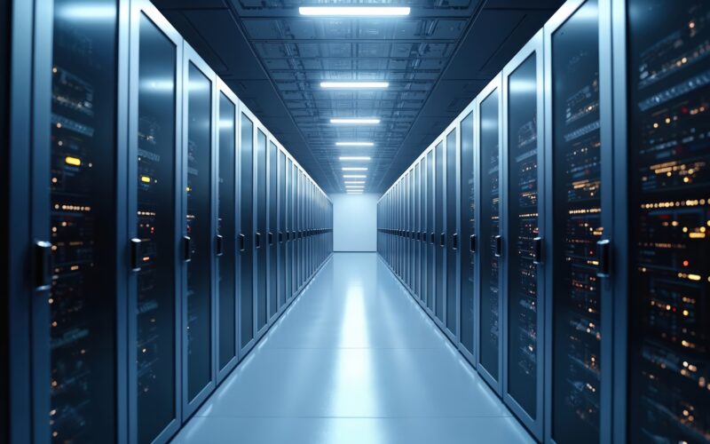 o camera cu servere dintr-un data centre