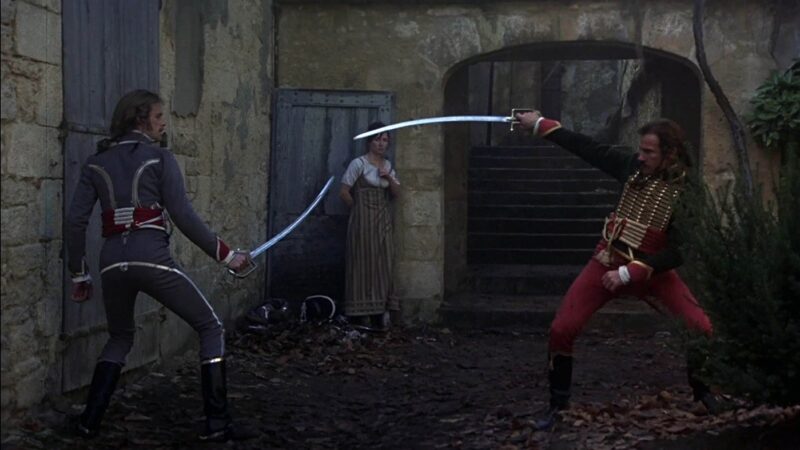 Keith Carradine și Harvey Keitel în filmul The Duellists