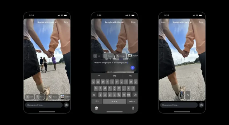 editare fotografii cu AI in aplicatia Instagram