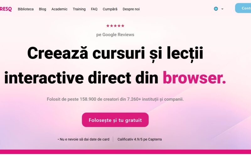 captura de ecran a homepage-ului site-ului livresq