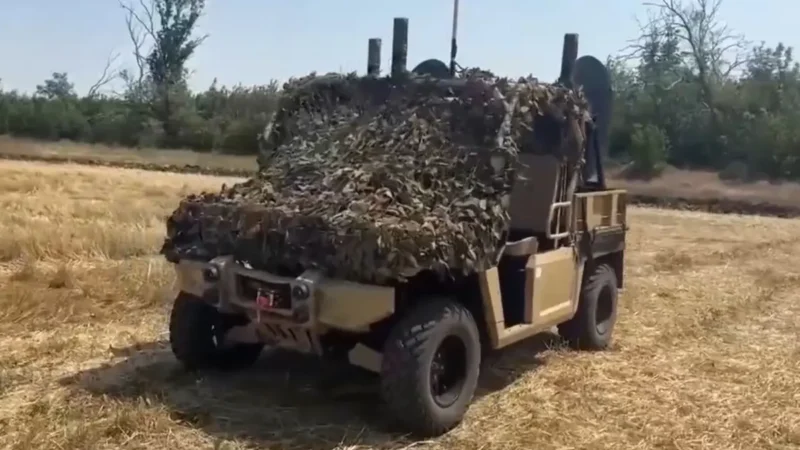 o masina de golf chinezeasca transformata in arma pe frontul din ucraina