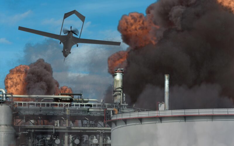 o drona ucraineana ataca o rafinarie din rusia