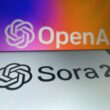 Logo Sora AI, aplicație a OpenAI