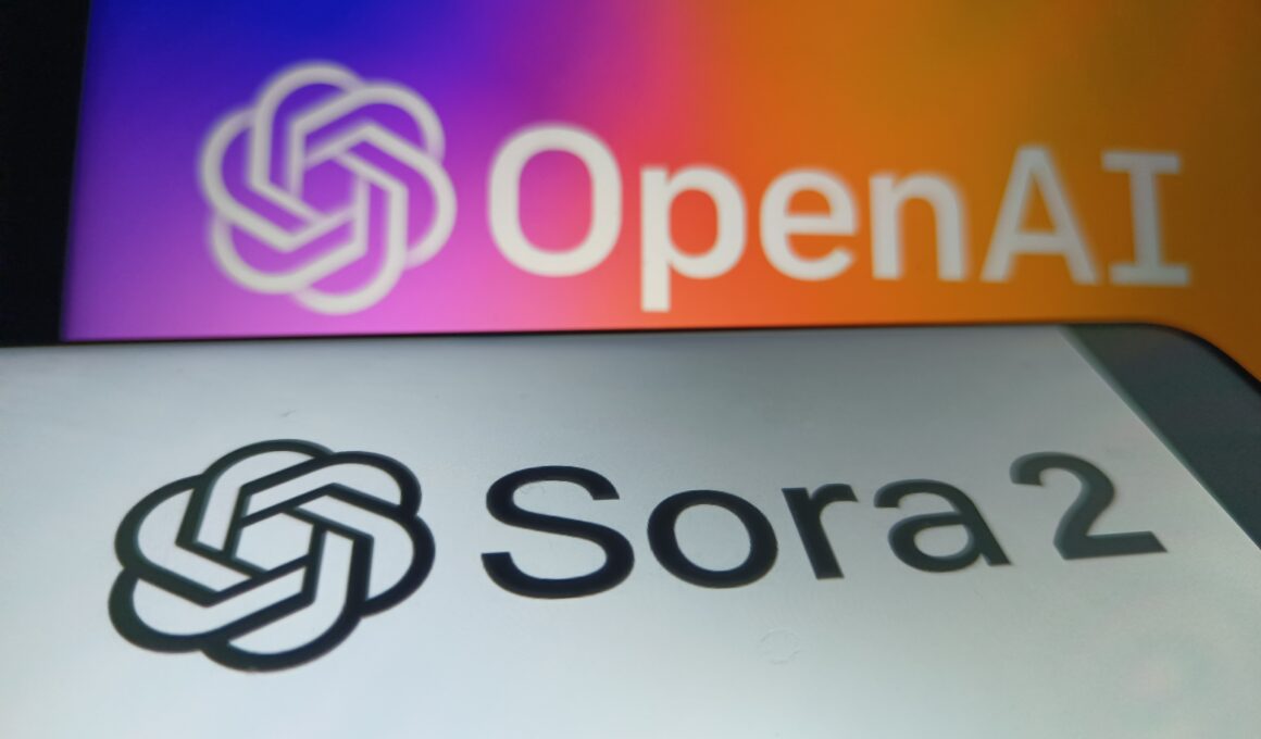 Logo Sora AI, aplicație a OpenAI