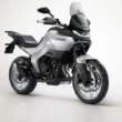 motocicleta adv de culoare gri pe fundal alb
