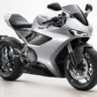 motocicleta gri super sport pe fundal alb