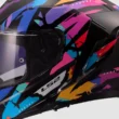 casca moto multicolora