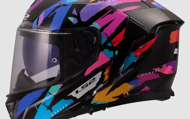 casca moto multicolora