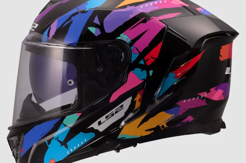 casca moto multicolora