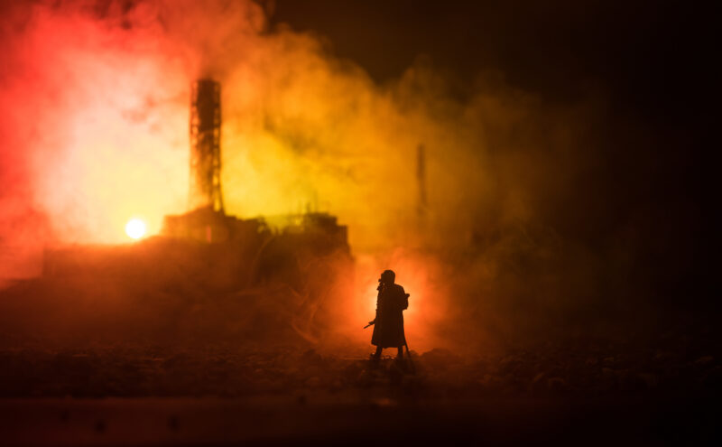 Centrala de la Cernobîl pe timpul nopții