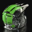 structura casca moto transparenta cu culoare verde