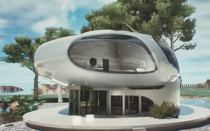 Casă imaginată de robotul AI-Da