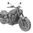 schita 3d motocicleta cruiser