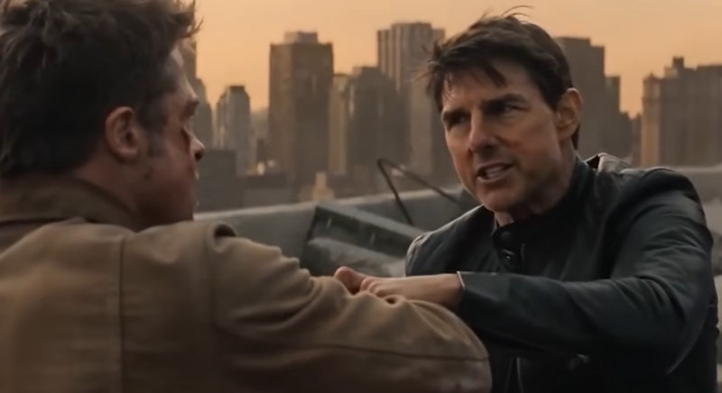 Tom Cruise și Brad Pitt, scenă generată AI